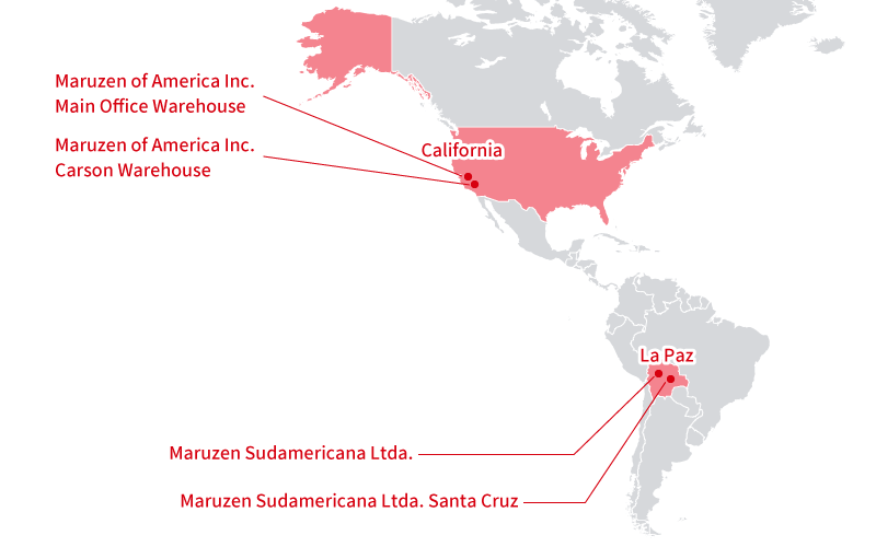 北米・中南米拠点 マップ