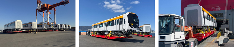 カイロ地下鉄4号線向け日本製 鉄道車両を初出荷 ― エジプト向け大型プロジェクト案件を輸送開始 ―